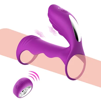 OLO Klitoris G spot Stimulator Moški z vibriranjem Spolnih Igrač za Moške, Ženske Zamudo Izliv Penis Obroček za Zaklepanje obroč Petelin Obroči Vibrator