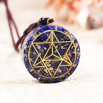 Orgonite Ogrlica Zdravilne Meditacije Ogrlica Naravnega Kamna Lapis Lazuli Obeski, Ogrlice Orgonski Energiji Amulet