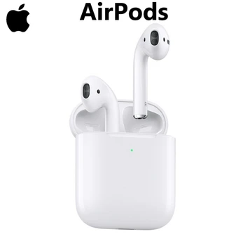 Original Apple AirPods 2. Bluetooth Slušalko z Brezžično Polnjenje Primeru za iPhone, iPad in Mac Apple ura