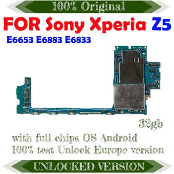 Original Odklenjena Za Sony Xperia Z5 E6653 Matično ploščo Za Sony Xperia Z5 E6653 E6883 E6833 Logiko Odbor 32GB