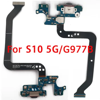 Original USB Charge Odbor za Samsung Galaxy S10 5G Polnjenje Vrata Za G977 PCB Dock Priključek Flex Kabel Nadomestni Rezervni Deli