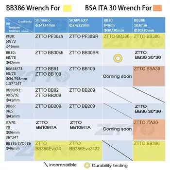 Os Ključa za BB386 BSA30 ITA30 Dnu Oklepajih Posebno Orodje, Kolo Ključi Kolo Orodja za Popravilo Opreme