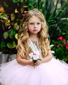 Otroci Baby Dekle, Princesa Obleko Trdna Čipke Očesa Odklon Mozaik Sequined Backless Elegantne Obleke Žogo Stranka Obleko Darilo za Rojstni dan 1-5Y
