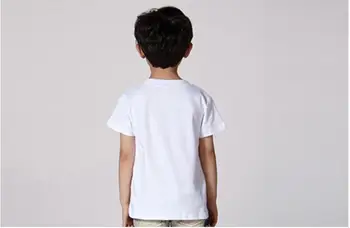 Otrok Bele Bombaža T-shirt Kratek rokav Ročno risanje Tiskanje Grafiti vrhovi Šoli, Vrtcu fant Dekle Študentskega kulturnega