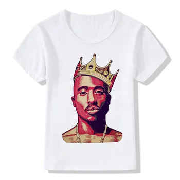 Otrok Tupac 2pac Tiskanje majice Otroci Hip Hop Zamotek Tiskanje majice s kratkimi rokavi Dekleta In Fantje 2pac Vrhovi Tees Baby Tshirt,ooo287
