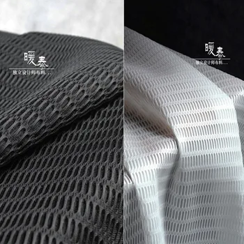 Ovalni Trd Votlih-iz Očesa Tkanina Črno Bel Air Plast DIY Dekor Mozaik Krilo Obleko Modeliranje Oblikovalec Tkanine
