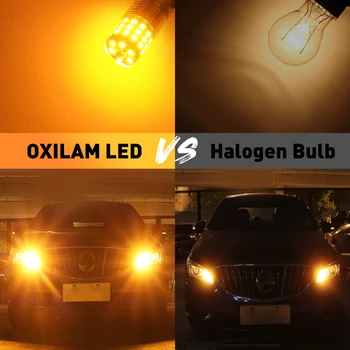 OXILAM 2Pcs Amber T20 7440 7440NA WY21W LED Canbus Brez Hyper Flash Vgrajen Upor Vključite Opozorilne Luči Za Nissan Toyota, Mazda