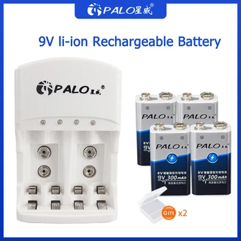 PALO 9V baterija li-ionska Akumulatorska Baterija 9 v litijeva baterija za Multimeter Mikrofon Igrače, Daljinsko upravljanje KTV uporabi baterij, polnilnika
