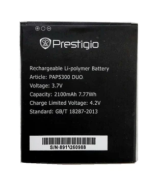 PAP5300 DUO 2100mah Visoke Kakovosti Zamenjava Li-ionska Baterija za Prestigio PAP5300 DUO MultiPhone Baterije