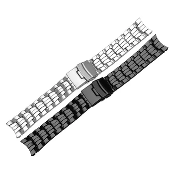 PEIYI 22 mm, iz Nerjavnega Jekla watchband Srebrni trak, Uvajanje sponke Zamenjava Kovinski pas za EF-550 moške gledajo verige