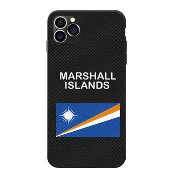 Pike Potiskane TPU Telefon Primerih Za iPhone 6 7 8 S XR X Plus 11 Pro Max Marshallovi Otoki Nacionalno Zastavo, Grb