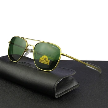 Pilotni ZDA.RE sončna Očala Moških vrhunska blagovna Znamka Oblikovalca, Kaljeno Steklo Objektiva AO sončna Očala Moški YQ1006
