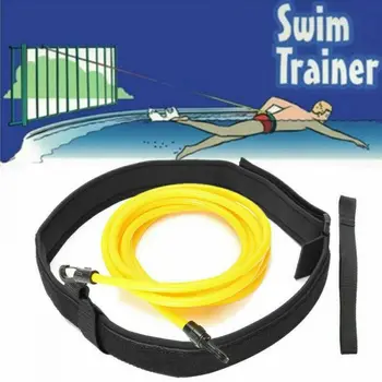 Plavalne Odpornost Pasu Odrasli Otroci Nastavljiv Elastični Plavati Trener Z Mrežasto Vrečko Varnostni Bazen Dodatki