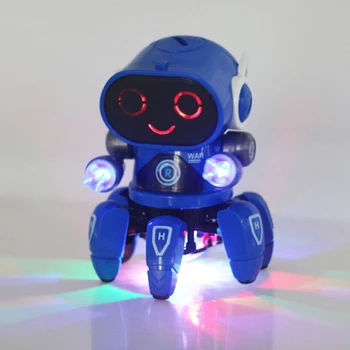 Ples Električni Šest-nevihte Mala 6 Robot z Luči, Glasbe Robot Otrok Izobraževalne Igrače, Božično Darilo za Rojstni dan