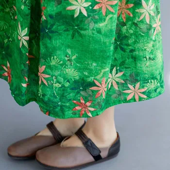 Plus Velikost 4XL Boho Zelena Obleka Ženske Kratek Rokav Vintage Svoboden Priložnostne Perilo Dolge Obleke Haljo Femme Veliko Poletno Obleko 2019 Nova