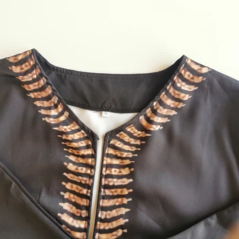 Plus Velikost Afriške Ženske Obleke Letnik 2020 Jeseni Flare Rokav Dolgo Črno Haljo Femme Elegantno Oversize Tiskanja Stranka Maxi Vestidos