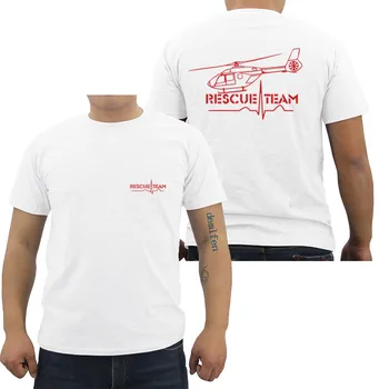 Poletje Modni Moški T-shirt Reševanje Zrak Ambulante Storitev Reševanje Letalo Print Majica s kratkimi rokavi Moški Majice Kul Tees Ulične