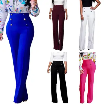 Poletna oblačila za ženske hlače visoko pasu dolge hlače ženske ženske obleke plus velikost hlače
