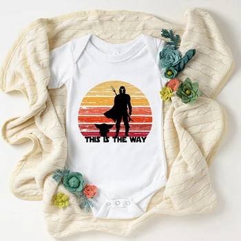 Poletna Obleka Otroka Telo, igralne obleke, Oblačila Malčka je Jumpsuit Baby Yoda Otroci Mandalorian Novorojenega Dojenčka Bodysuit