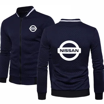 Pomlad Jesen nove Moške jakne Nissan avto logotip tiskanja Majica Fashion Color bar Nove Priložnostne moška Majica