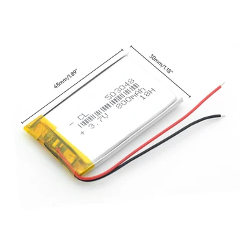Ponudbe litijeva baterija litij-polimer baterija za ponovno Polnjenje 503048 800 mah 3,7 V Za MP3, MP4 MP5 GPS, PSP SREDI Bluetooth Slušalke
