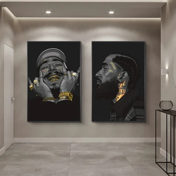 Portret Znanih Rapper Platno Umetnosti Plakatov In Fotografij Hip Hop Glasbe je Pevka Platna Slike Na Steni v slikah, Doma Dekor