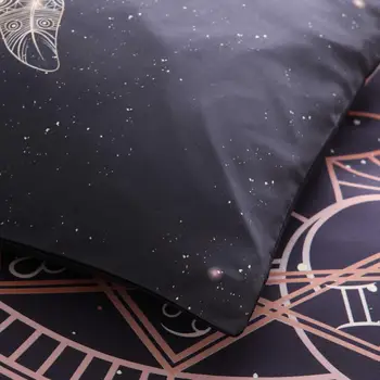 Posteljnina odeja pokrov črne constellation lovilec sanj vzorec zlato pero wind chime tiskanje odeja pokrivajo velike velikosti 220*240 cm