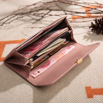 Pravega Usnja srčkan torbici ženske Modni vreča denarja luksuzni oblikovalec Hasp visoka zmogljivost telefona, denarnice znane blagovne znamke dolgo torbice