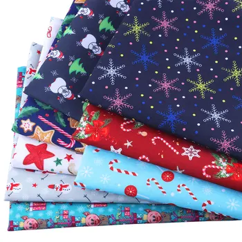 Praznovanje obrti poliester tkanine Božič krpo natisnjeni tekstilne DIY140cm kos/kos šivanje oblačil prtom odeja tkanine