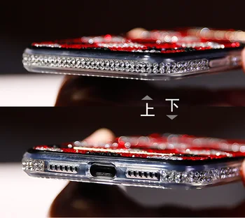 Predalčni Bling Diamond Primeru Za iPhone 11 Pro Max XR XS MAX X 8 7 6 6S Plus SE 2020 Primeru Mehko Bleščice Kritje Za iPhone 11 7