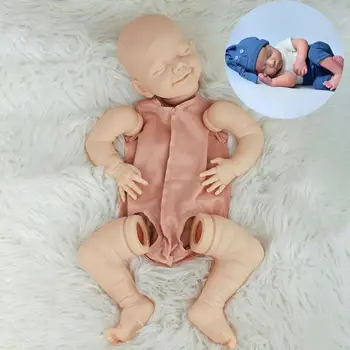 Prerojeni Baby Doll 17 Palcev Veren Novorojenček Spi Dekle DIY Prazno Lutka Kit Dvojni Vinil Unpainted Nedokončane Lutka Deli