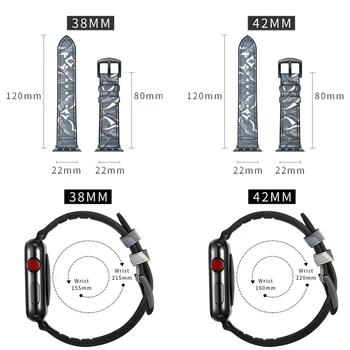 Prikrivanje Usnjeni Trak Za Apple Watch Band 4 44 mm 40 mm zapestnica Pasu Za iwatch Series 3 2 1 42mm 38 mm Watchband Dodatki