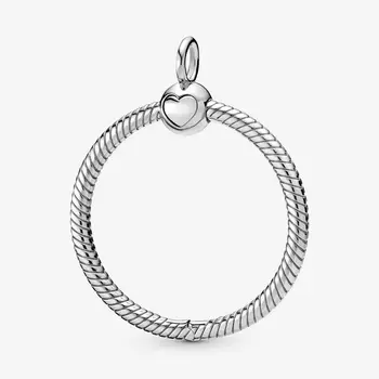 Priljubljena ogrlico, obesek, Gospa DIY 925 Sterling Srebrni Trenutki Medij O Obesek Čar fit Original Pandora Zapestnice