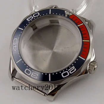 Primerni za NH35 Nh36 miyota 8215 Gibanje 41mm Safirno Steklo Obračanje Keramični vstavite Ploščo Watch Primeru, Trdna/videli primeru Nazaj