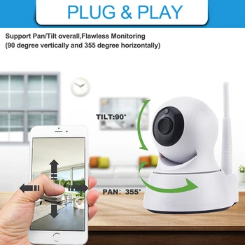 Pripaso Home Security IP Kamera Brezžična Inteligentni Cam Omrežja CCTV Kamere Baby Monitor IR Nočno Vizijo Za Dom in Trgovina