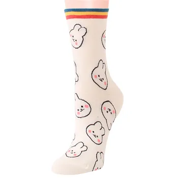 Priporočam !! ženske risanka nogavice 5 parov/veliko jesensko-zimsko pisane živali nogavica srčkan bombaž ustvarjalne whimsy ženske, smešne nogavice