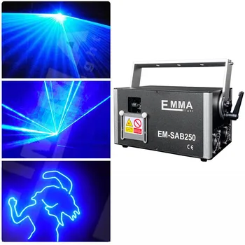 Prodajo! 2018 Nove Lasersko Svetlobo RGB Laser Show DMX ILDA Reža za Kartico SD 30C Sistem 2W Eno Modra Barva Žarka Animacija Projektor