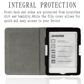 PU Usnje knjiga Za Digma E658 6 inch eBook Kritje R658 S683g odslej Zaščitno Magnetno flip dobro prilegajo Primeru Funda Capa+Film