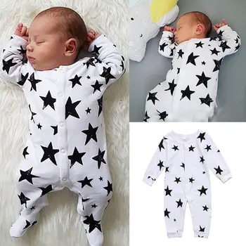 Pudcoco Mladičev, Ki Jumpsuits Novorojenega Dojenčka Baby Boy Dekle Z Dolgimi Rokavi Romper Jumpsuit Oblačila Obleko