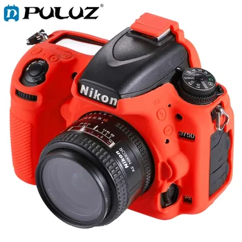 PULUZ Kritje velja za Nikon D750 Mehke Silikonske Gume Kamere Zaščitni Telo Kritje Primera Kože Prikrivanje Rumeno Vrečko za Kamero