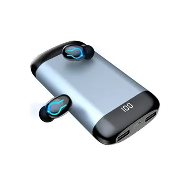 Q66 Brezžični V5.0 Bluetooth Slušalke HD Stereo Slušalke Športne Vodotesne Slušalke Z Dvojno Mic in 6000mAh Napolnjenosti Baterije Primeru
