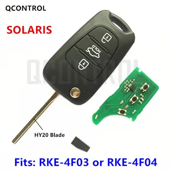 QCONTROL 3 Gumbi Daljinskega Avto Ključ za HYUNDAI Solaris Številka Modela RKE-4F03 ali RKE-4F04 ODDAJNIK ASSY