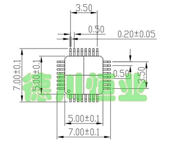 Qfp-32-0.5 Flip Zaklopa Gorilnika Qfp32 Test Ic Test Adapter