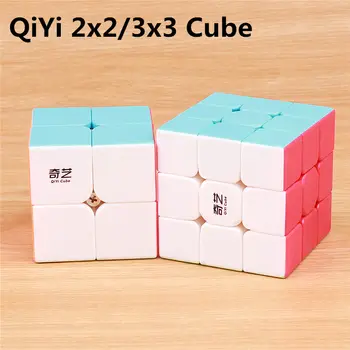 QIYI 2x2x2 in 3x3x3 čarobno hitrost qiyi kocka stickerless strokovno QIDI Bojevnik in uganke kocke izobraževalne igrače za otroke