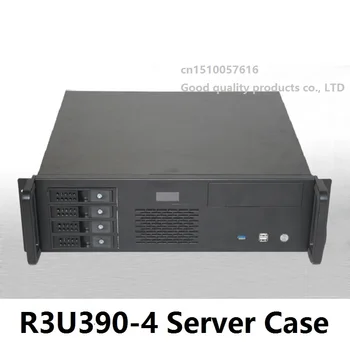 R3U390-4 Server Ohišje Združljiv ITX matične plošče 4 Vroče izmenjave Stališč, LCD Realnem Času, Spremljanje 3U Industrijskih nadzornih Primeru