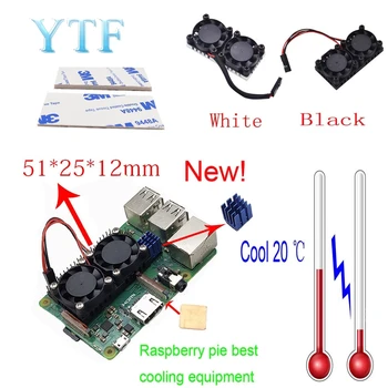 Raspberry Pi 4B 3 B+ Dual Fan Končni Heatsink Hladilnik Z Dvojno Hlajenje