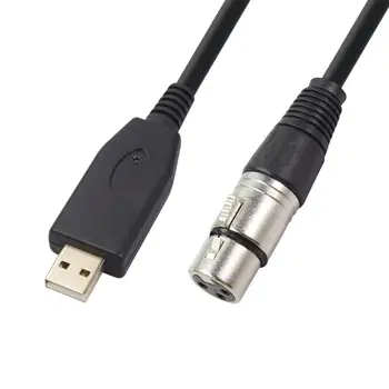 Računalnik USB na XLR USBB Audio Kabel, Video Kabel za Canon Mati snemanje USB Mikrofon Connecto