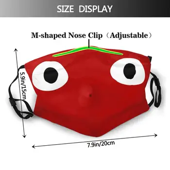 Rdeča Pikmin Non-Enkratno Usta Masko Igro Anti Meglica Dustproof zaščitni Pokrov Respirator Žarilna Maske z Filtri