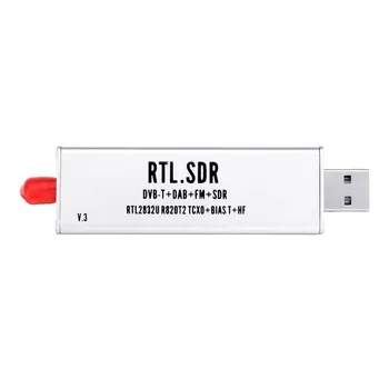 Resnično 0,1 MHz-1.7 GHz TCXO RTL SDR Sprejemnik R820t2 USB RTL-SDR Ključ z za 0,5 ppm TCXO SMA MJZSEE A300U Tester - Srebrna