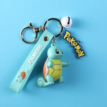 Resnično Pokemon Akcijska Figura, Pikachu Keychain Pokémon Keychain Squirtle Psyduck Keychain Model Avtomobila Keychain